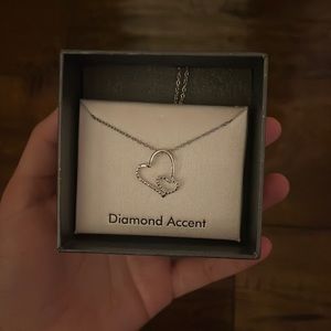 Beautiful Silver Double Heart Necklace